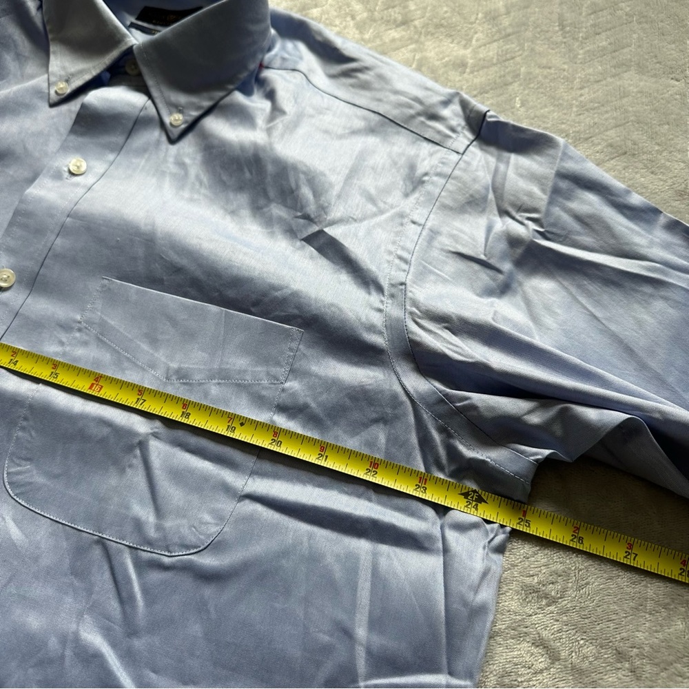Club Room Men’s Button Down Dress Shirt Light Blue Neck 16.5 - Picture 6 of 10